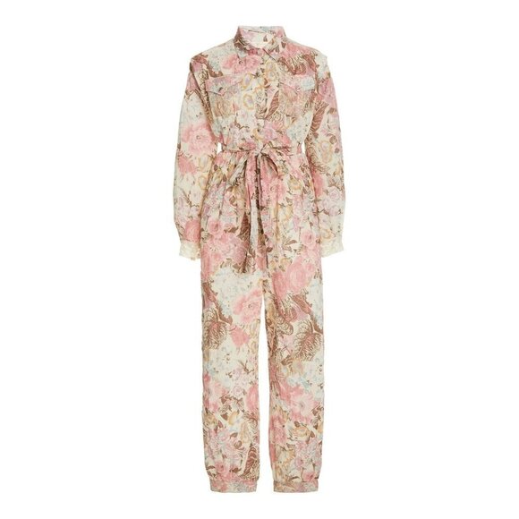 NWT LoveShackFancy Morellia Jumpsuit in Dew Drop Floral Cotton 1-Piece XS $395